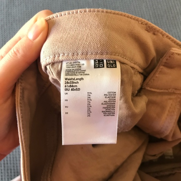 UNIQLO 24 Inch Dusty Pink Skinny Jeans Pants Casual Going Out - Picture 9 of 9